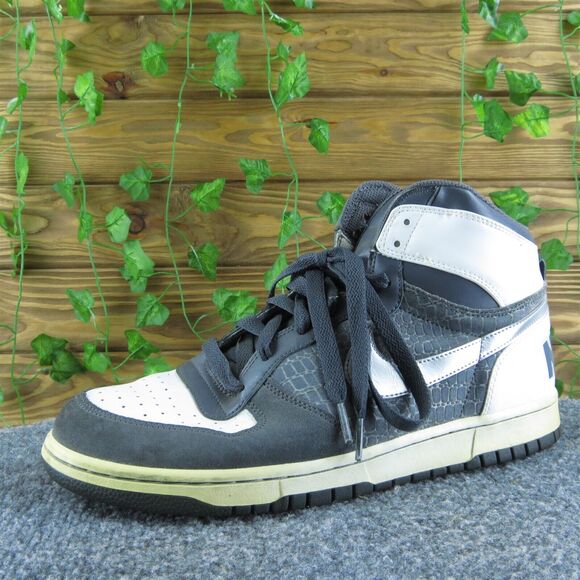 Nike Men's Big High‎ Crocodile Sneaker Gray Leather Size 10.5M Gently Used 2025 - Picture 1 of 6